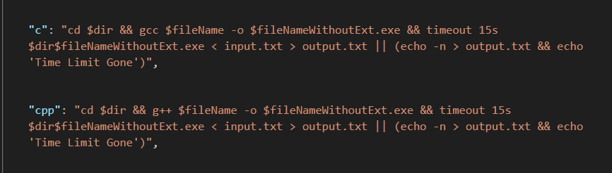 Code Runner Configuration