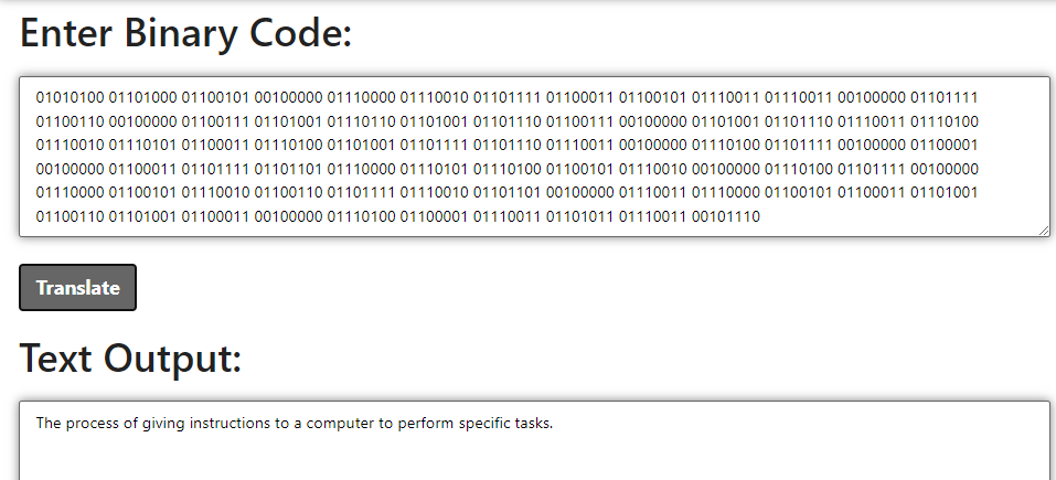 binary to text illustration