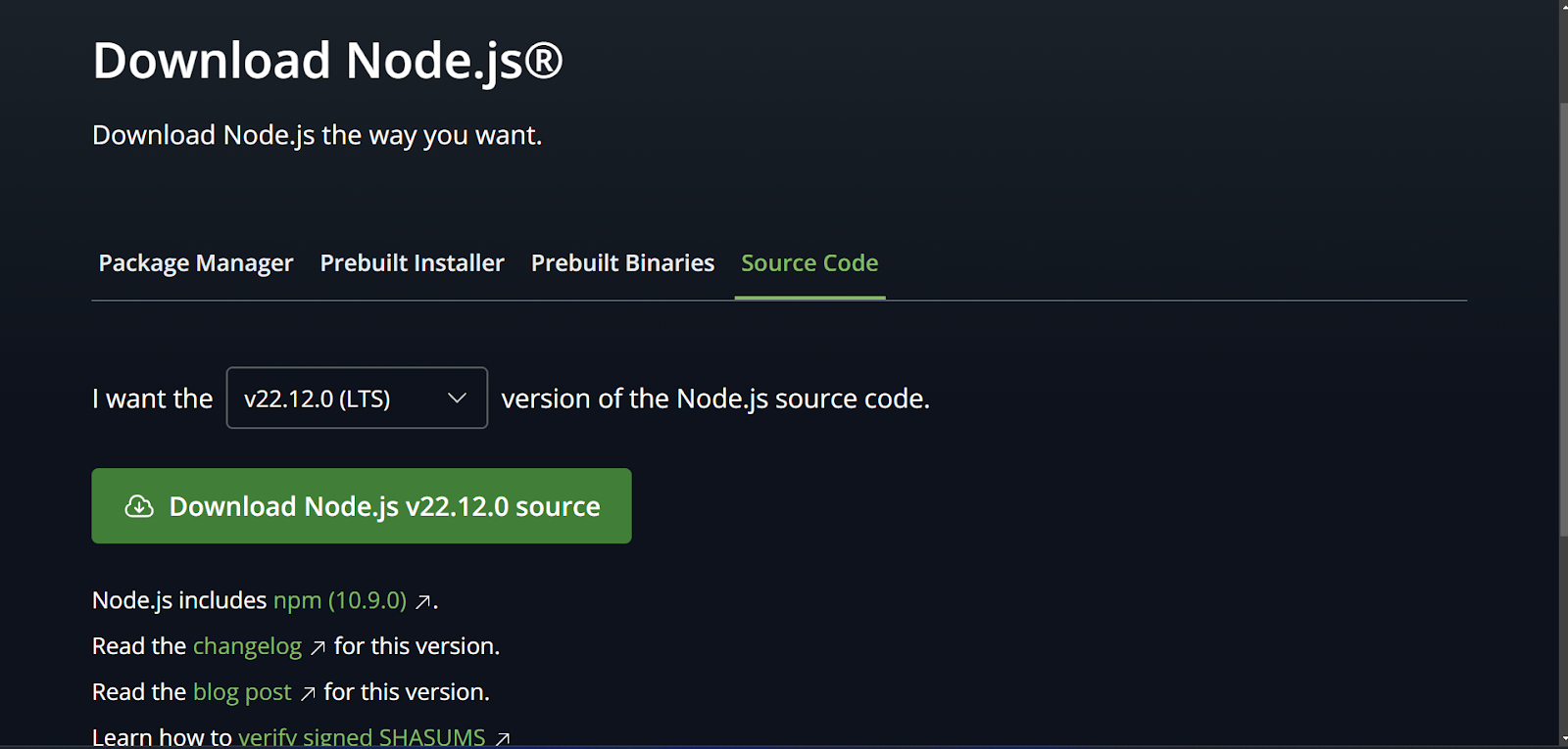 Node.js Download