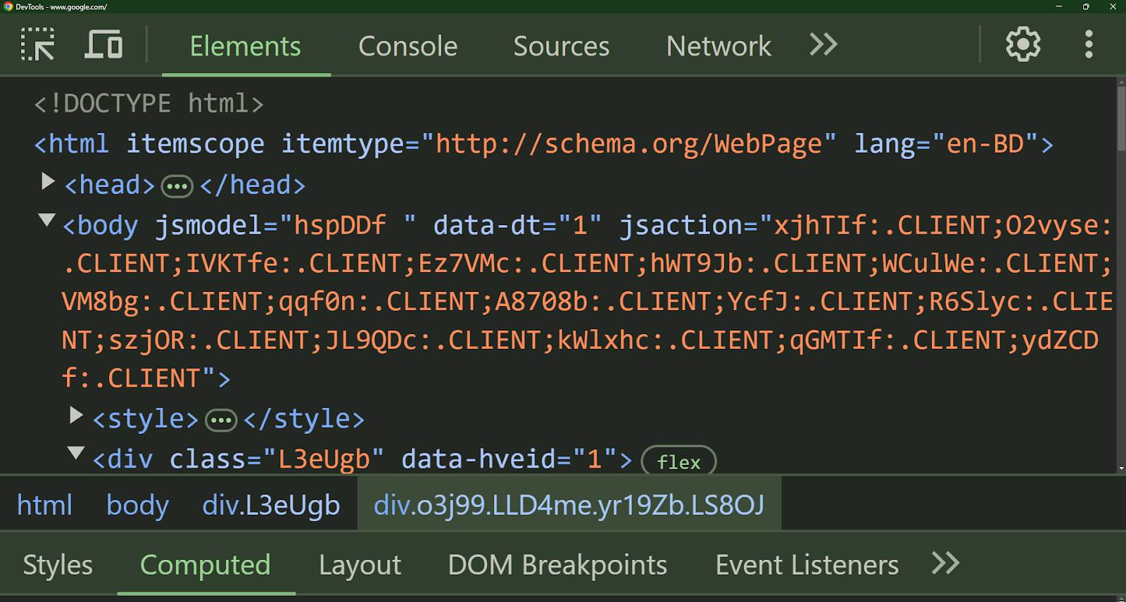 Browser Console Output